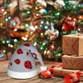 thumbnail image 6 of KLL Christmas Hats for Adults Plush Ladybug Print Santa Hat Xmas Fluffy Santa Claus Hat for Women Men, 6 of 6