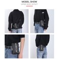 thumbnail image 4 of Bolsos cruzados Bolso de hombro de cuero de PU para hombres Bolsos de mensajero con cremallera, 4 of 5