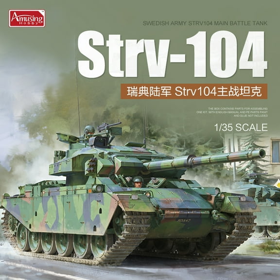 Amusing Hobby 35A043 1/35 Swedish Army Strv-104 Main Battle Tank - Scale Assemble Model Kit - Scale Assemble Model Kit