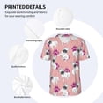 thumbnail image 3 of Hirioo Bulldog for Men's Baseball T-shirt Shirts Short Sleeve Casual Summer Button Stretch T Shirts,Size S-4XL-Large, 3 of 7