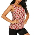 thumbnail image 2 of Balery Strawberries Camiseta sin mangas estampada ligera para mujer, tops de entrenamiento sin mangas, camisetas de yoga transpirables de secado rápido.-X-Large, 2 of 7