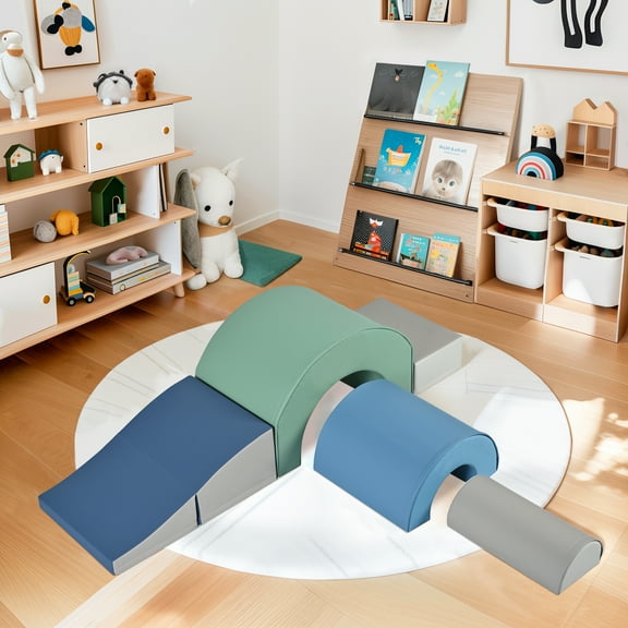 5-Piece Kids Climbing Toys for Toddlers, Foam Climbing Blocks for Babies, Kids Crawling and Climbing Indoor Active Play Structure