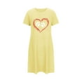 thumbnail image 5 of Royisotas Nightgowns for Women Plus Size Yellow Sleepwear Short Solid Color Short Sleeve Casual Juniors Loungewear, 5 of 5