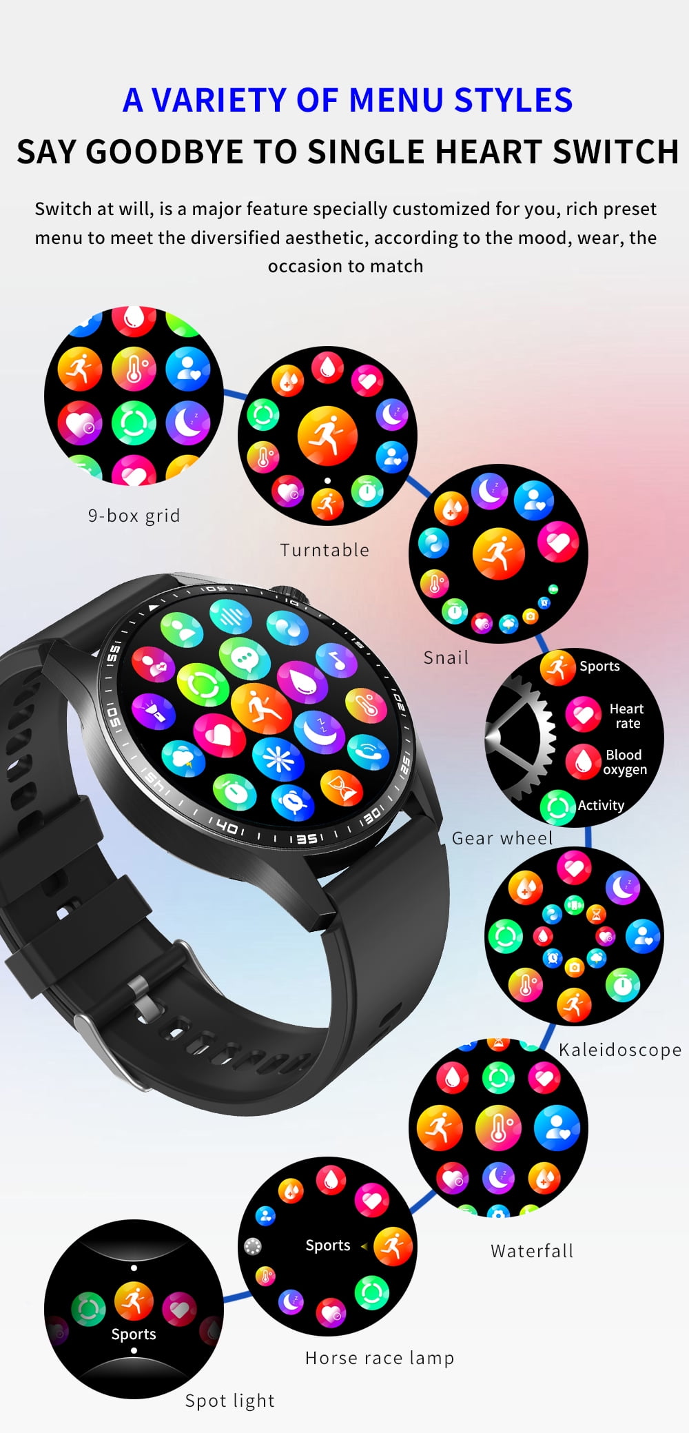 UBABAI F400 Smart Watch Sports Bracelet Bluetooth Call Music Playback Men Women Silicone Strap