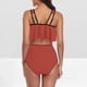 thumbnail image 4 of Bikini de Mujer Trajes de Baño Bikini con Ruffles Conjunto con Sujetador Acolchado Extraíble, Pantalones Cortos de Cintura Alta para la Playa, 4 of 4