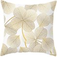 thumbnail image 5 of Pillow Case 45x 45cm, Modern Sofa Cushion Cover Beautiful Cushion Covers Sofa Car Home Decor Protectors (Golden Leaves02, Velvet), 5 of 5