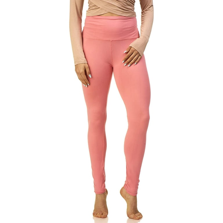 Luxurious Quality High Waisted Leggings for Women  Workout & Yoga Pants  Plus (One Size (XS - XL), Mellow Pink) 