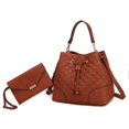 thumbnail image 6 of MKF Collection Wendy Women's Quilted Bucket Handbag & Wristlet 2-Piece Set by Mia K. - Rosewood, 6 of 10