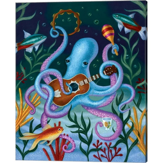 Great Art Now The Virtuoso In Blue by Gina Matarazzo, Canvas Wall Art, 16W x 20H