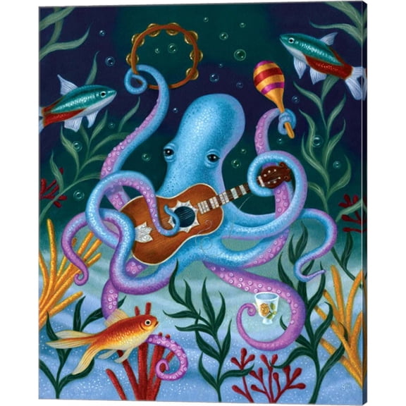 Great Art Now The Virtuoso In Blue by Gina Matarazzo, Canvas Wall Art, 16W x 20H
