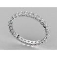 thumbnail image 2 of solitaire jewels 1.35CT Shared Prong Round Moissanite Full Eternity Wedding Band For Women, 14K White Gold Plating Over Silver, D Color VVS Clarity, 2 of 6