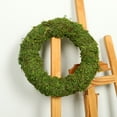 thumbnail image 4 of Corona de mimbre con musgo de bricolaje Suministro de corona de bricolaje hecho a mano Corona de musgo de Navidad de bricolaje, 4 of 7