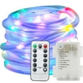 thumbnail image 4 of 39Ft 100 LED Rope Lights Outdoor, Remote Control Fairy String Lights Battery Powered, Waterproof for Bedroom Patio Christmas Tree Garden Yard Decor, Multicolor, 4 of 5