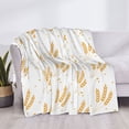 thumbnail image 3 of Yiaed Wheat Print Blanket Throw Blanket Soft Cozy Flannel Blanket for Home Bed Sofa Couch Chair-60"x50", 3 of 6
