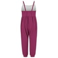 thumbnail image 5 of Loopsun Toddler Girls Jumpsuits, Toddler Girls Kids Solid Jumpsuit Strap Romper Summer Outfits Clothes Hot Pink 2-3 Years, 5 of 5
