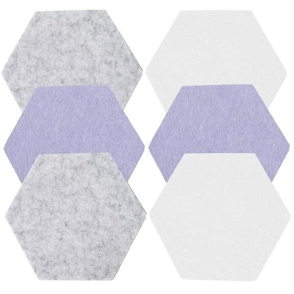 6pcs Felt Hexagon Wall Panels Colorful Wall Panels Memo Massage Board Adhesive Wall Pad