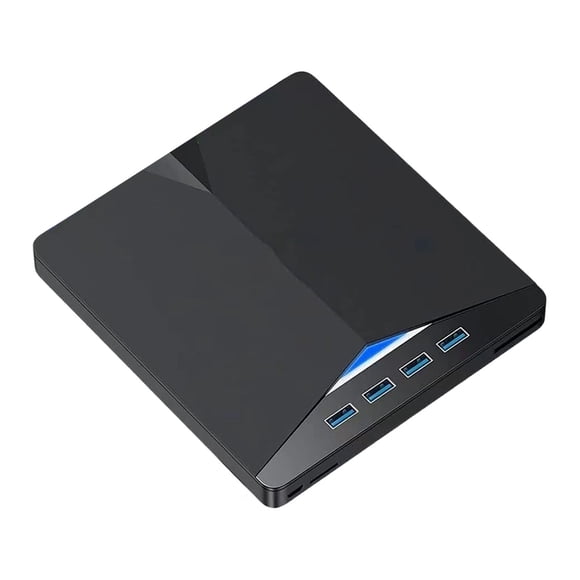 ZZHZGZ Sale Items on Clearance 7 in 1 External Usb Dvd Drive & Player Usb 3.0 Type C Portable Dvd Rom Rw Burner Writer with 3 Usb Ports Sd/ Slots for Laptop Desktop Macbook Windows 11/10/