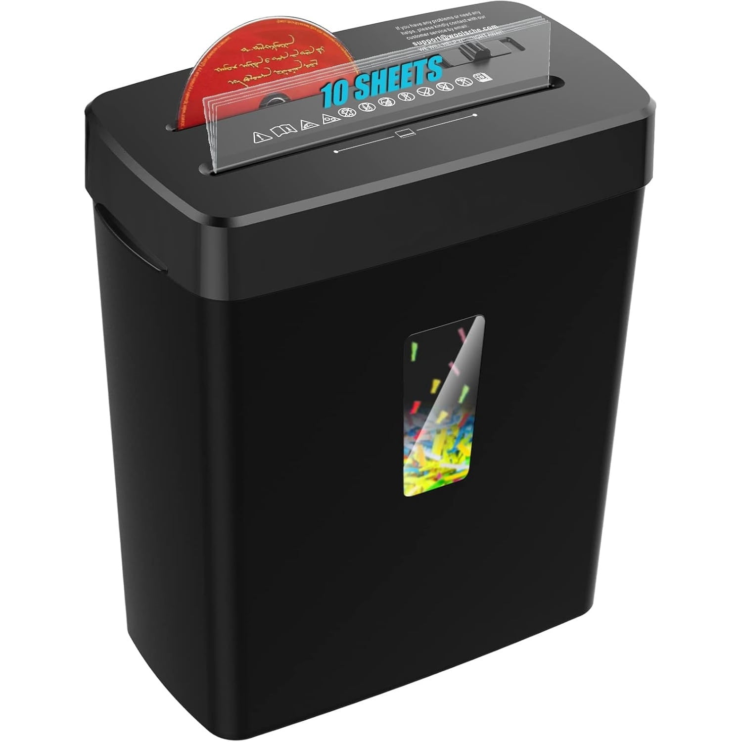 Paper Shredder,10-Sheet Cross Cut with 3.43-Gallon Basket, P-4 Security Level,3-Mode Design - Shreds CD and Credit Card,Durable,Fast and Jam Proof for Home Office