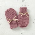 thumbnail image 4 of Baby Shoes + Gloves Set Knit Newborn Girls Boys Boots Mitten Fashion Butterfly-knot Toddler Infant Slip-On Bed Shoes Hand Made, 4 of 6