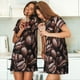 thumbnail image 4 of Balery Coffee Bean Camisón de manga corta con cuello redondo para mujer, cómodo y elegante., 4 of 6