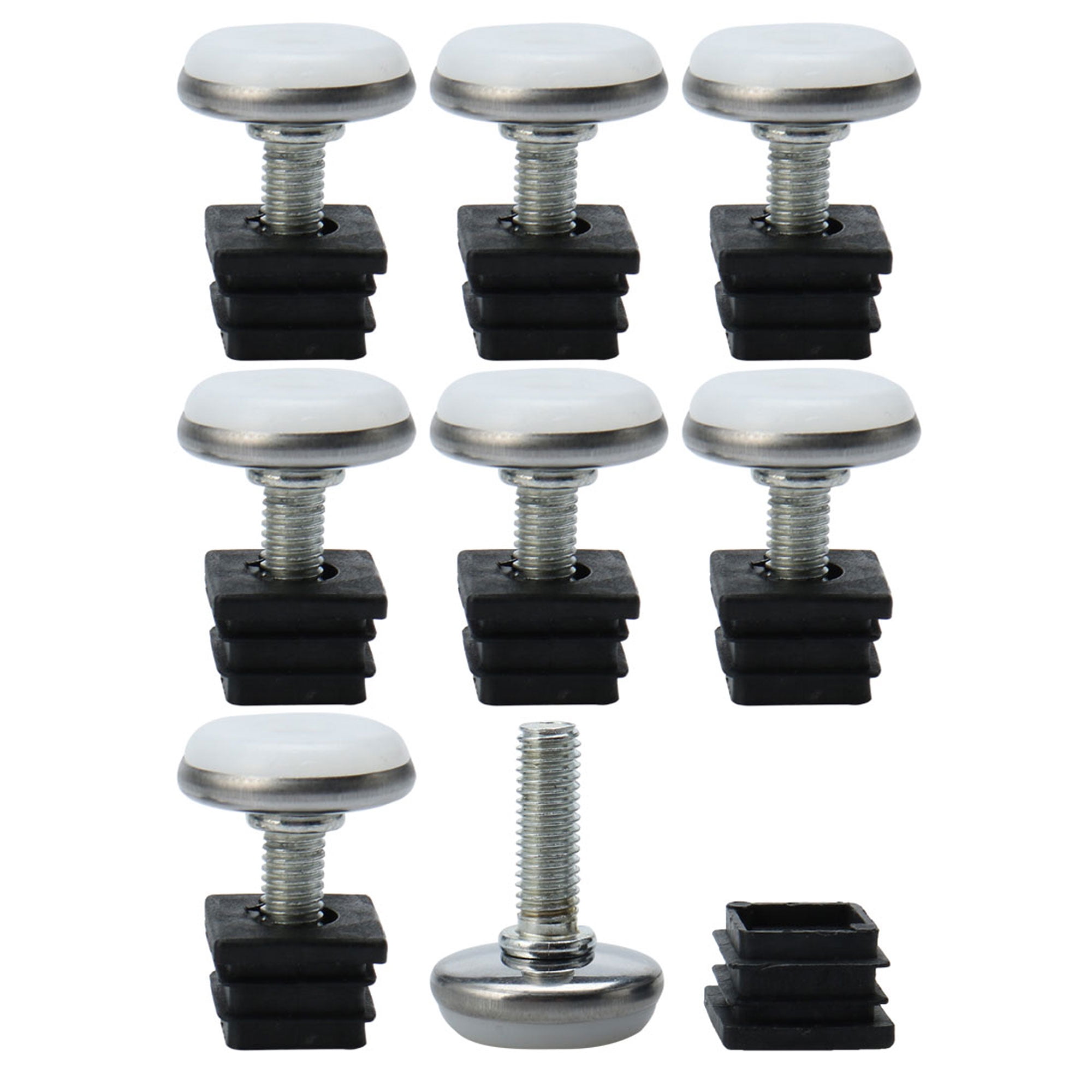 20 Pièces De Pieds Réglables Pour Meubles - Vis M6x15mm - Noir Et Argent - Marque Uxcell - Neuf