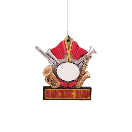 - 4-in. Resin Ornament, Marching Band, The Size is: 0.25x4x3.75 By GII from USA