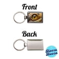 thumbnail image 4 of Close-Up Of a Snake's Eye Reptile Metal Rectangle Keychain, 4 of 7
