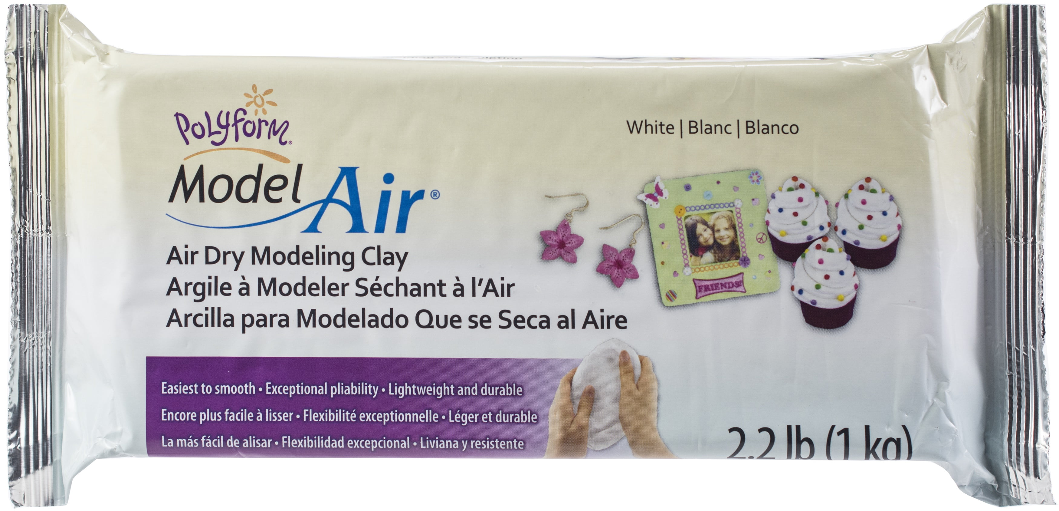 Model Air Dry Modeling Clay White Walmart