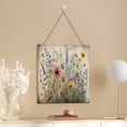thumbnail image 4 of Flower Art Wild Flower Wooden Hanging Signs For Home Decor 12"x12" Square Rustic Wall Hanging Plaque Sign Farmhouse Wooden Wall Signs for Office Bedroom Living Room Housewarming Gift, 4 of 8