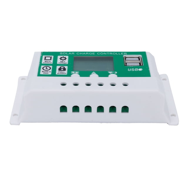 Controlador de batería solar, 60 A, 12 V, 24 V, PWM, LCD, controlador de carga solar, construcción robusta