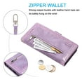 thumbnail image 5 of Dteck Wallet Case for Samsung Galaxy S23 Plus,Magnetic Handbag Zipper Pocket PU Leather Cover Flip with 9 Card Slots and Wrist Strap Folio TPU Inner Stand Case,Purple, 5 of 8