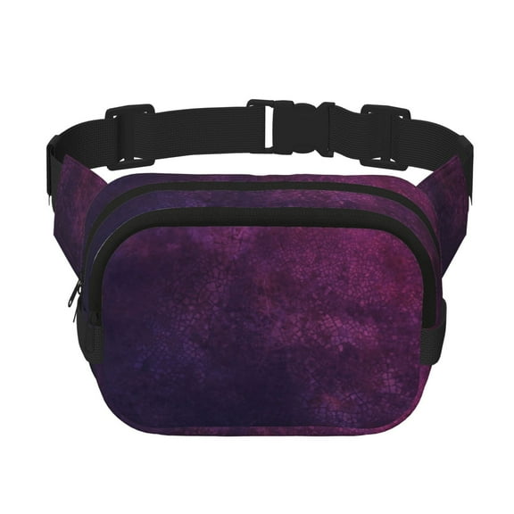 Bingfone Fanny Packs for Women Fashion Waist Packs Bag with Adjustable Strap Waterproof Everywhere Crossbody Belt Bag for Workout Running Travelling( Black Dark Blue Purple )
