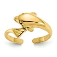 thumbnail image 1 of 14K Yellow Gold Dolphin Toe Ring, 1 of 2