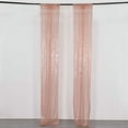 thumbnail image 4 of Balsa Circle 2 Blush Panels 8 x 2 feet Sequin Drapery Backdrop Curtains with Rod Pockets Wedding Party Photobooth Ceremony Event, 4 of 8