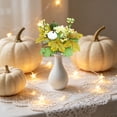thumbnail image 2 of Autumn Artificial Flower Picks, Soft Tone Fall Floral Branches with Green Yellow Foliage, Halloween Floral Stem, Thanksgiving Seasonal Ornament for Home Window Table Display, Style F, 2 of 4