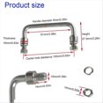 thumbnail image 2 of 304 Stainless Steel Folding Handle 90 Degree 2Pack Hole Center 3.93in, 2 of 5