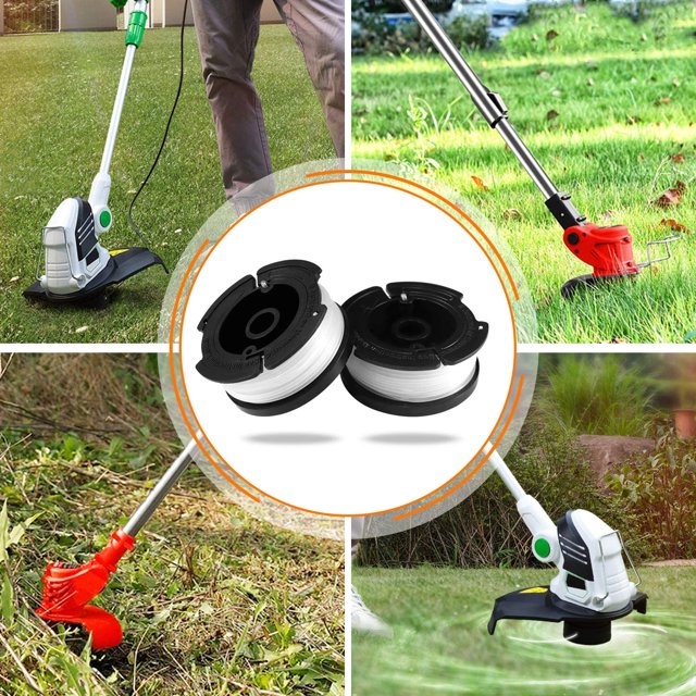 Bobina de línea de recortadora para recortadoras Black and Decker, 6 bobinas de línea de desbrozadora con 1 cubierta de bobina y 1 resorte ShuxiuWang 8390611161651