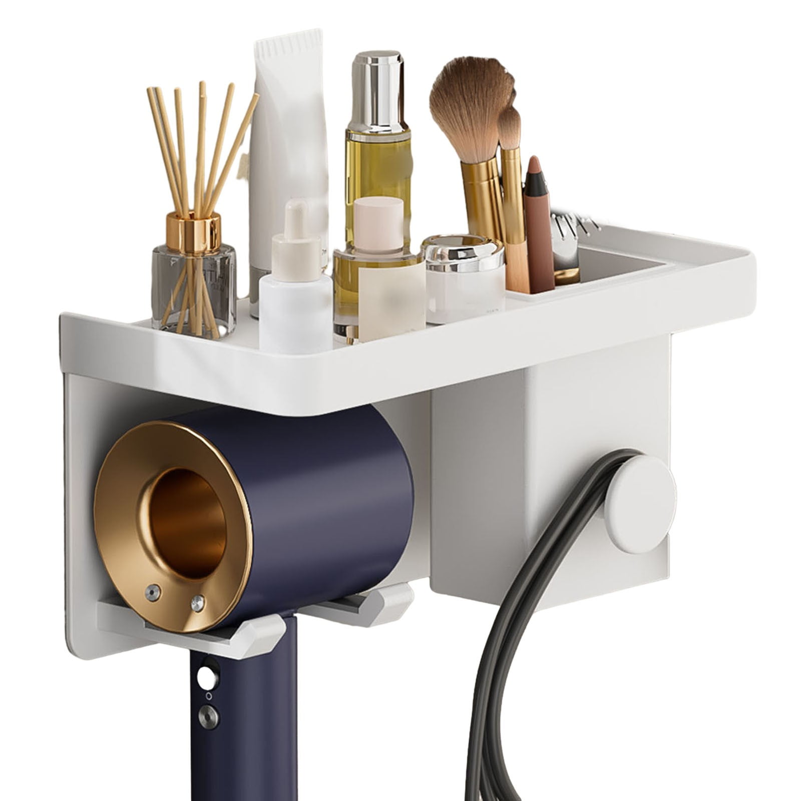 Mduoduo Hair Dryer Holder No Drilling Dryer Cradle Straightener Stand