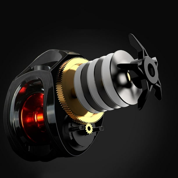Dynwaveca Baitcasting Reel 7.2:1 Gear Ratio Fishing Reel 17.6lbs Max Drag With Carbon Fiber Drag System, Lightweight Metal Right Other Ae-2000 Right
