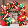 thumbnail image 3 of Kit de guirnaldas navideñas con globos de Isndare, color rojo, verde y dorado, 104 unidades, 3 of 7
