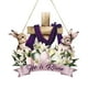 thumbnail image 2 of Decoraciones de Pascua, adornos de Pascua, exquisito colgante de emblema de crucifijo de lirio de conejito de Pascua, decoración colgante de madera que agrega calidez a la puerta de entrada y al porch, 2 of 7