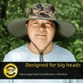 thumbnail image 3 of Sombrero con circunferencia de cabeza grande, talla grande, cabeza grande, cara grande, sombrero para el sol grande, sombrero de pescador para hombres, sombrero para el sol, 3 of 5