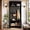 Black, variant on 70.8 Inch Hall Tree with Bench and Shoe Storage, 3-In-1 Entryway Coat Rack with 4 Hooks, Slim Wooden Organizer for Mudroom Hallway Bedroom Modern Decor (Black)