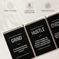thumbnail image 6 of Elephant Stock Grind Hustle Execution Typography Wall Art - Horizontal Multi Panel Canvas - Living Room Wall Decor - Inspirational And Typography Multi Panel - Black And White Decor - 62" x 30", 6 of 8
