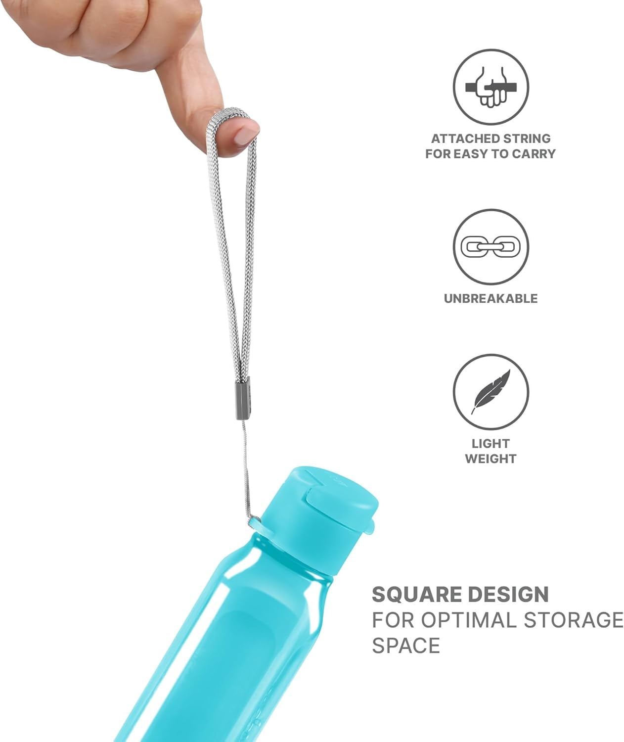 MILTON 4 Pack 10oz Reusable Water Bottles with Carry Strap – pastel