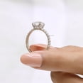 thumbnail image 4 of JEWELEGANT 2 Ct Square Cushion Moissanite Diamond Low Profile Engagement Ring for Women, 4 of 8