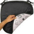 thumbnail image 6 of Easter Bunny Chair Seating Cushion, Cartoon Bunnies Hand Drawn Themed Stars, Soft Seat Pads for Office with Anti-slip Backing, 16"x16", Rose Charcoal Grey, by Ambesonne, 6 of 7