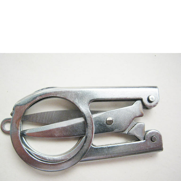  Leriton 12 Sets Mini Folding Scissors with Retractable