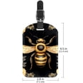 thumbnail image 6 of Square 2Pack PU Leather Bee Cruise Luggage Tag with Privacy Cover and Name ID Tag for Travel Handbags Backpacks Luggage Tags, 6 of 6