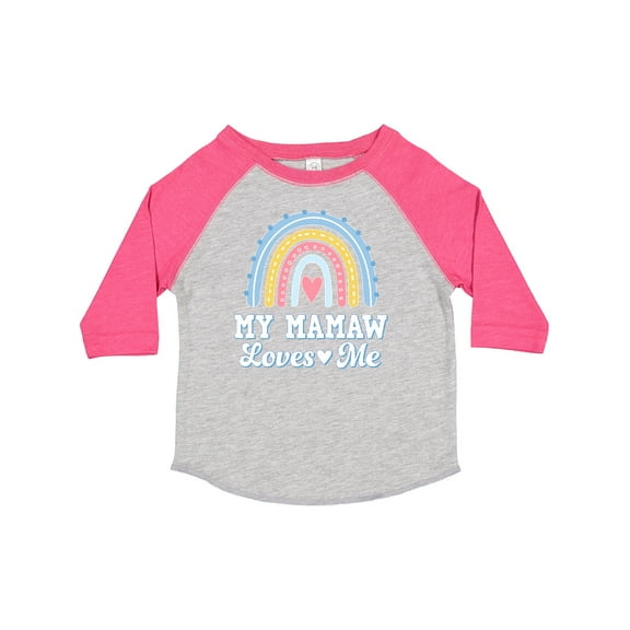 Inktastic My Mamaw Loves Me Girls Retro Rainbow Girls Toddler T-Shirt